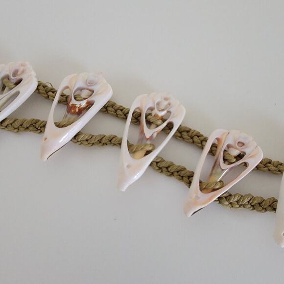 Handmade Seashell Belt Natural Shell and Braided Cord Adjustable Boho New - Picture 5 of 11